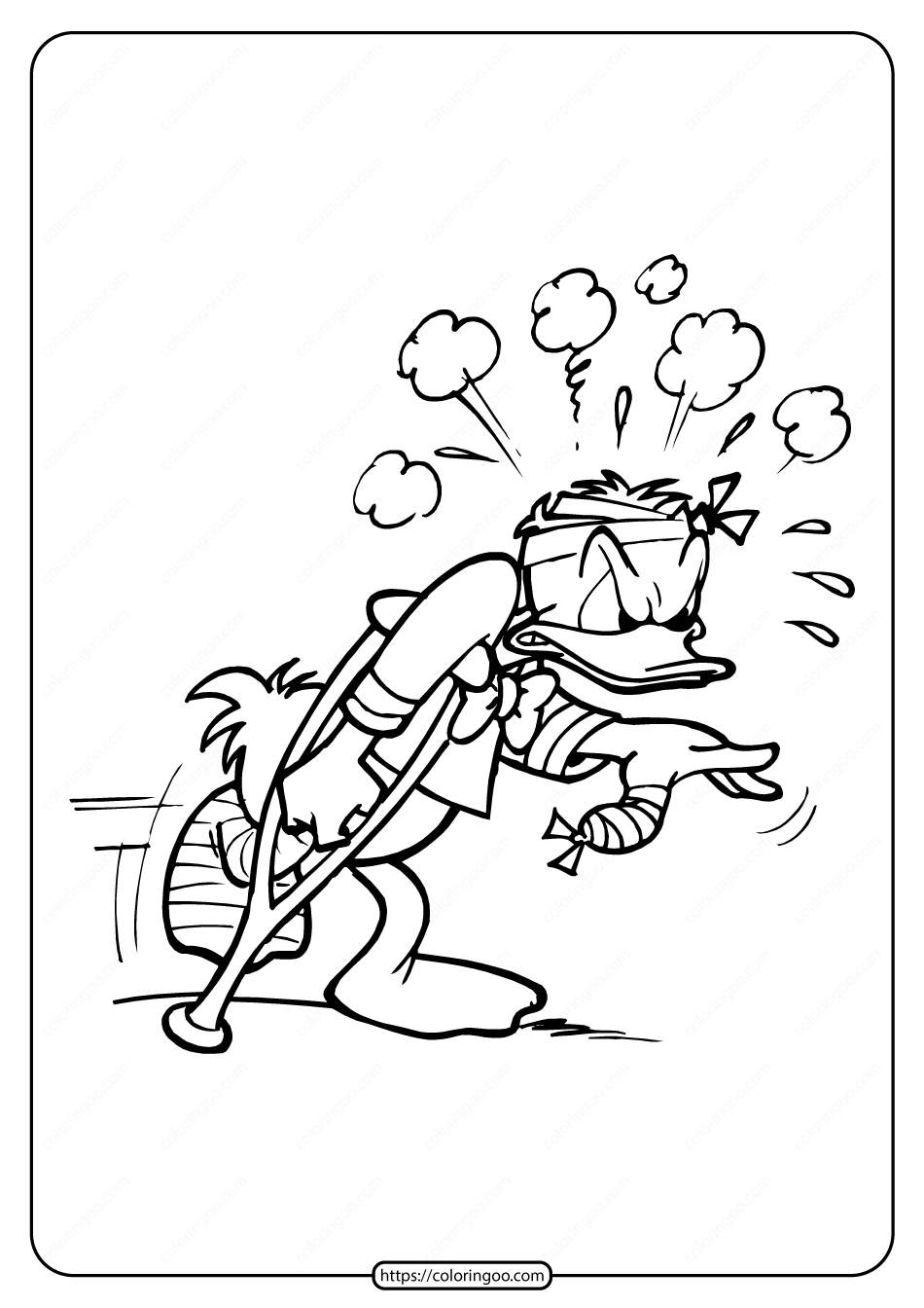 free printable donald duck pdf coloring page 21