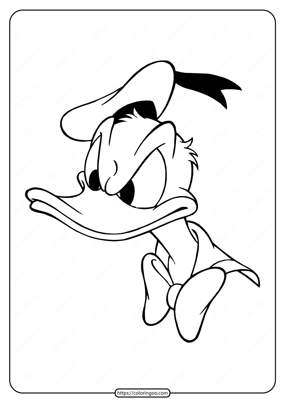 free printable donald duck pdf coloring page 26