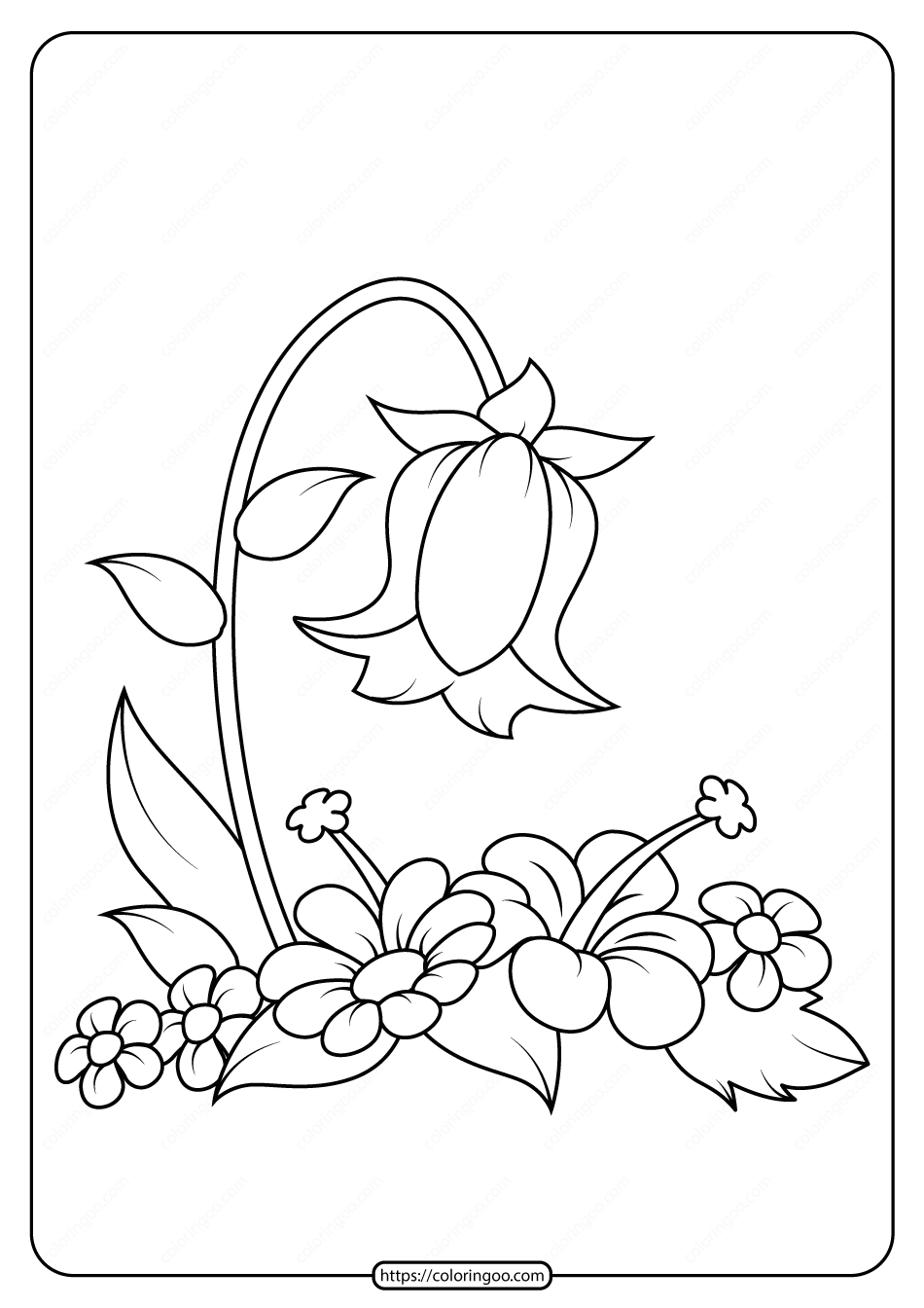 free printable flowers pdf coloring pages 17