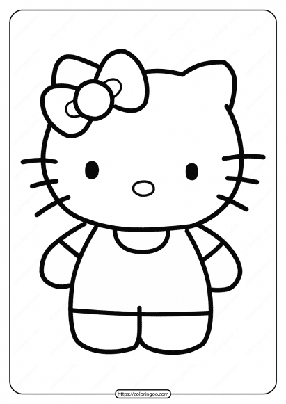 free printable hello kitty coloring pages
