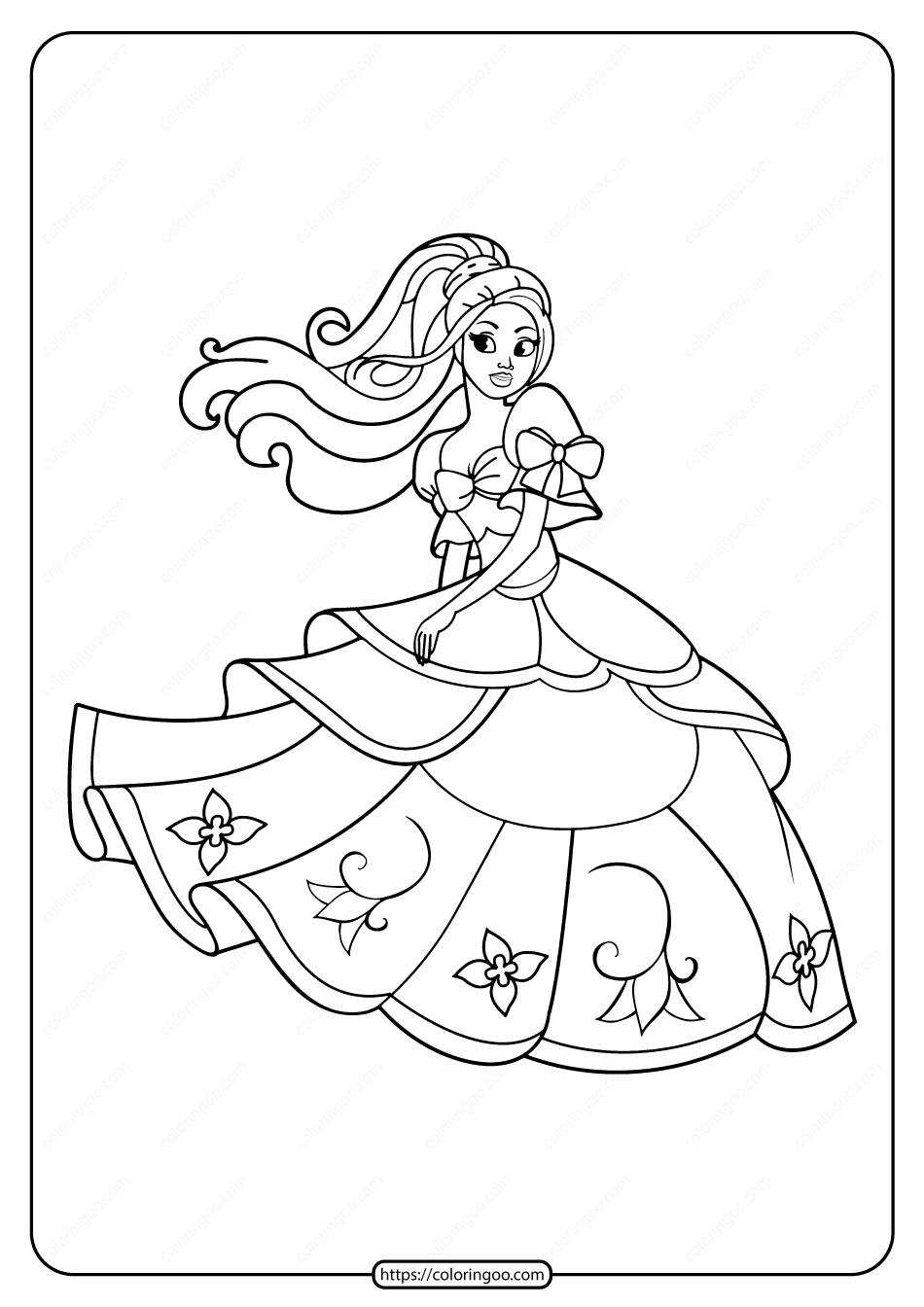 Free Printable Princess Pdf Coloring Pages 20