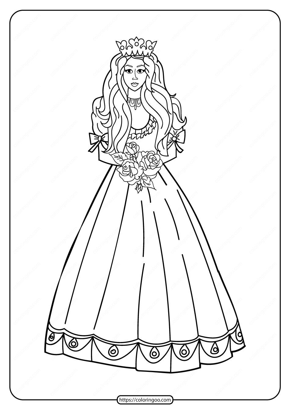 free printable princess pdf coloring pages 08