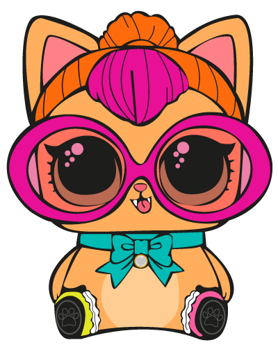 Printable LOL Doll Surprise Neon Kitty Coloring Page