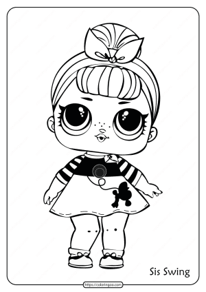 printable lol doll surprise sis swing coloring page