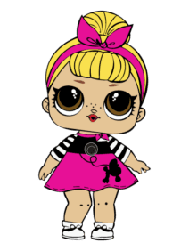 Printable LOL Doll Surprise Sis Swing Coloring Page