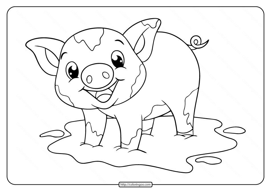 free printable baby pig coloring pages