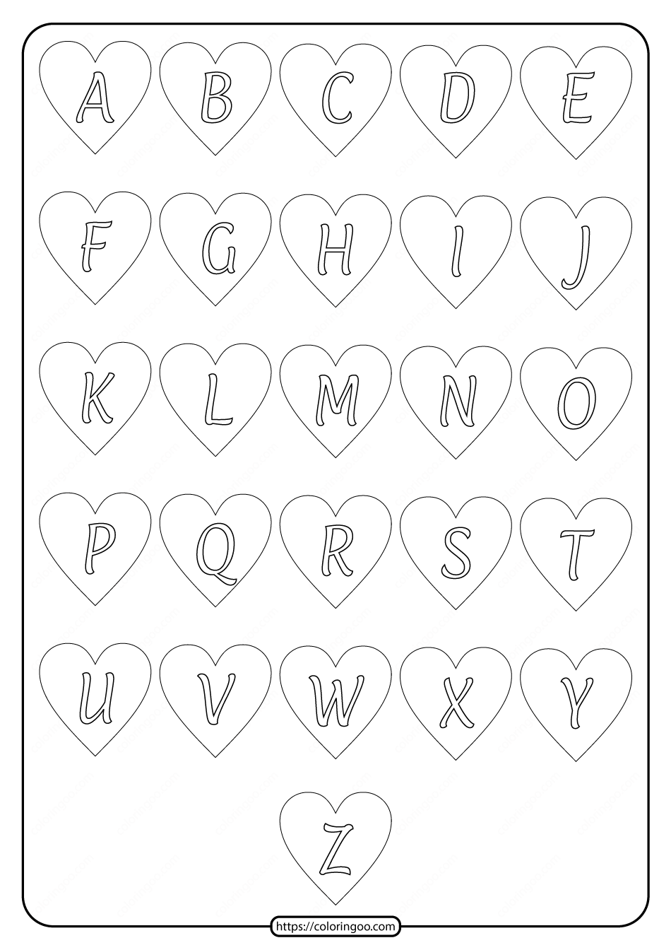 free printable heart shaped alphabet uppercase letters