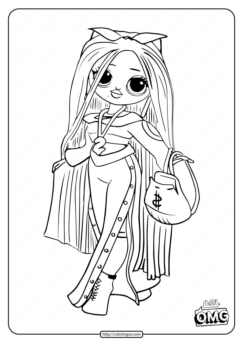 lol surprise omg swag fashion doll coloring page