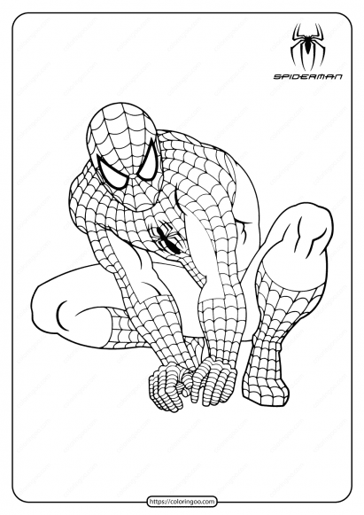 marvel hero spiderman pdf coloring pages