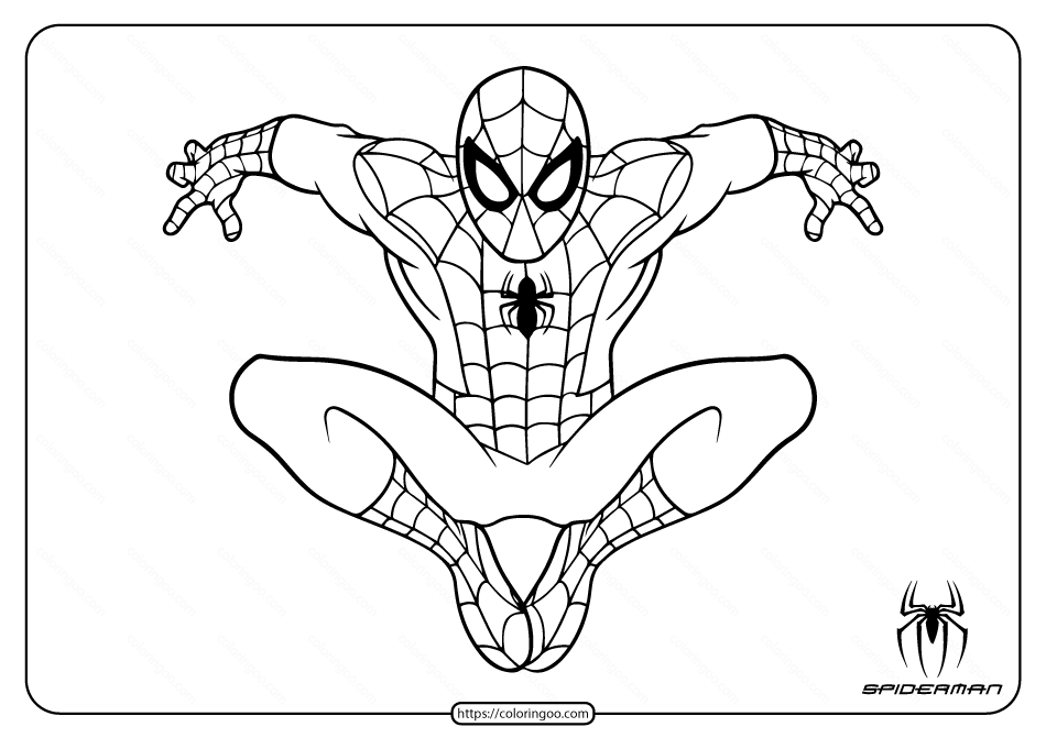 marvel spiderman coloring pages for kids e1598996040804