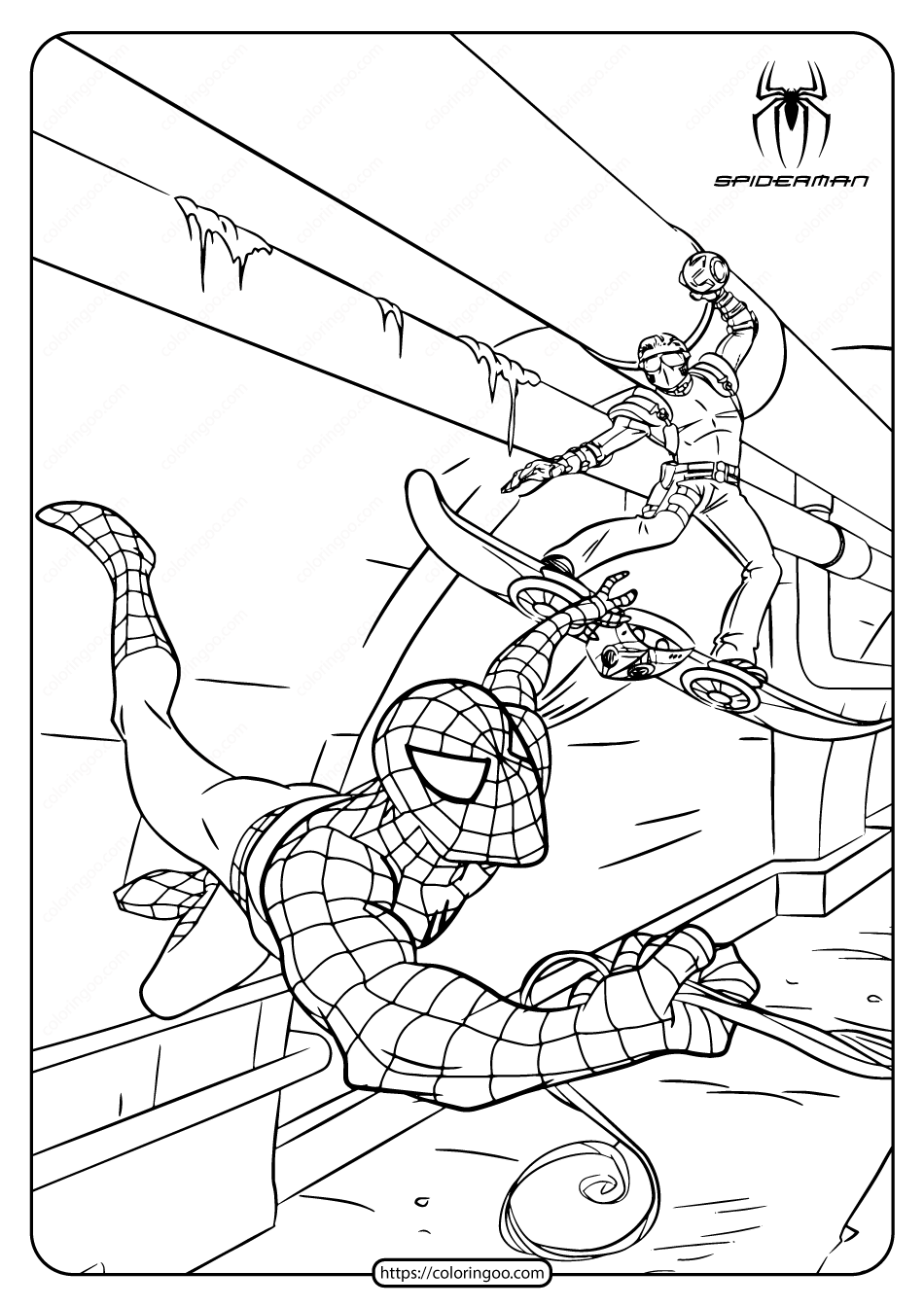 marvel spiderman pdf coloring pages