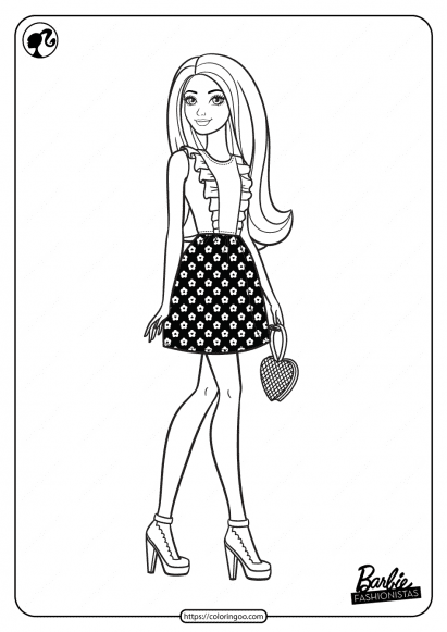 Printable Barbie Fashionistas Pdf Coloring Pages 02