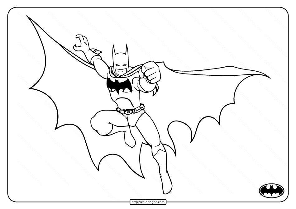 printable batman in action coloring pages