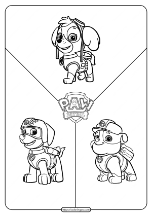 printable paw patrol friends coloring pages