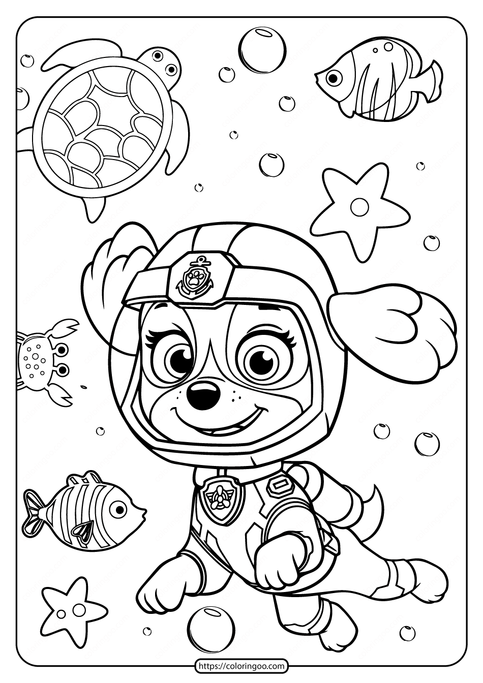 printable paw patrol pdf coloring pages for boys