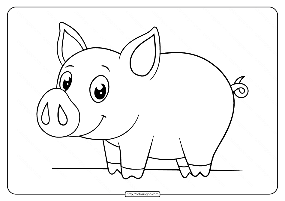 printable pig coloring pages for children