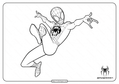 spiderman web shooting pdf coloring page e1599505837726