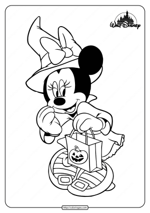 cute minnie mouse halloween coloring pages