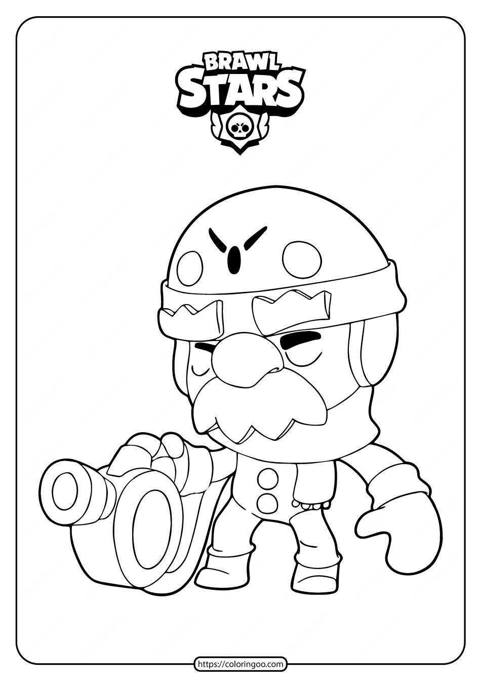 free printable brawl stars gale coloring pages