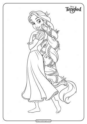 free printable tangled coloring pages for girls 1