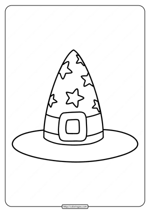 free printable witchs hat coloring pages