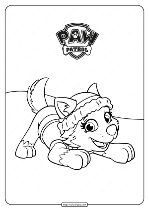 paw patrol everest coloring pages