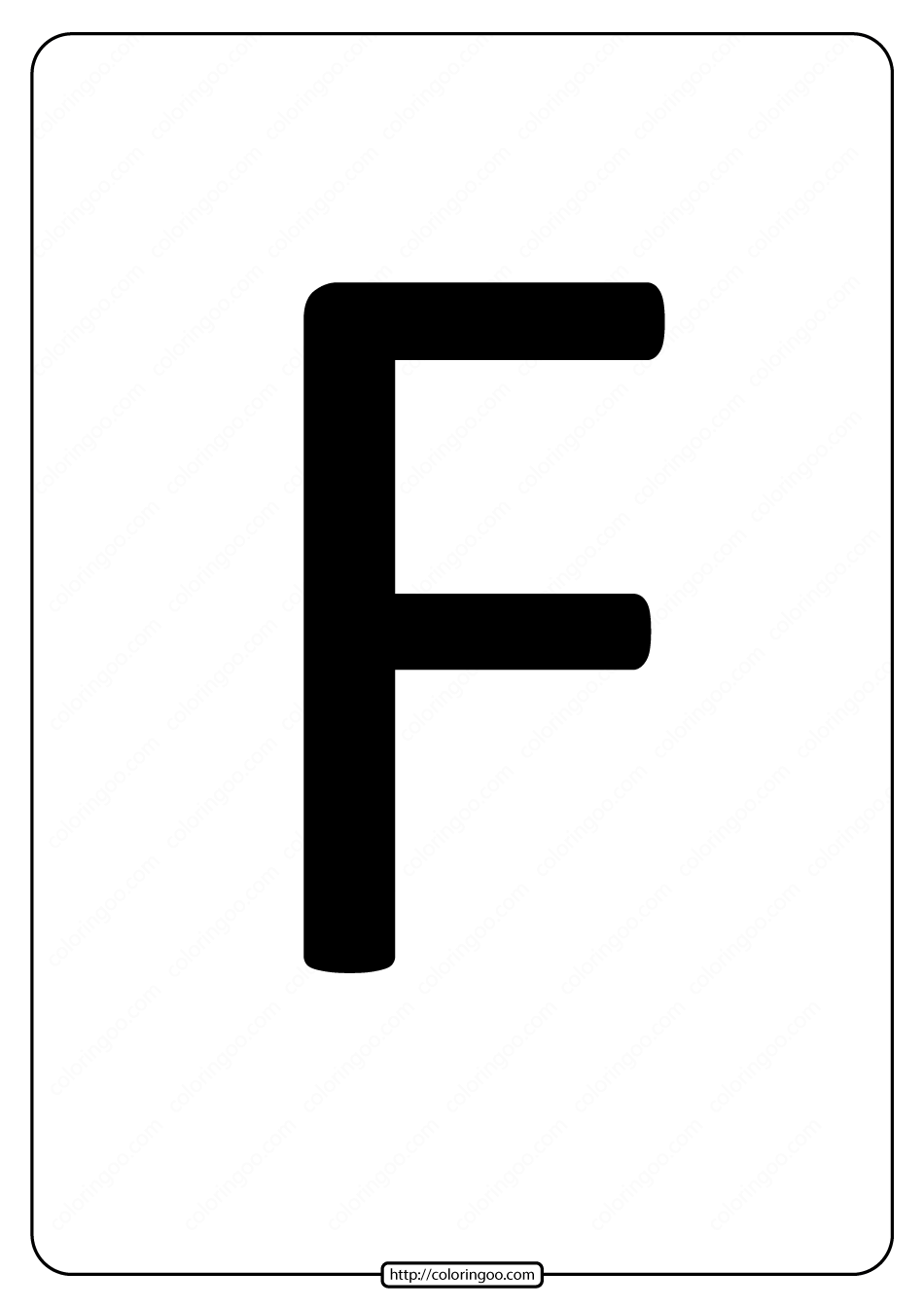 printable a4 size uppercase letters f worksheet