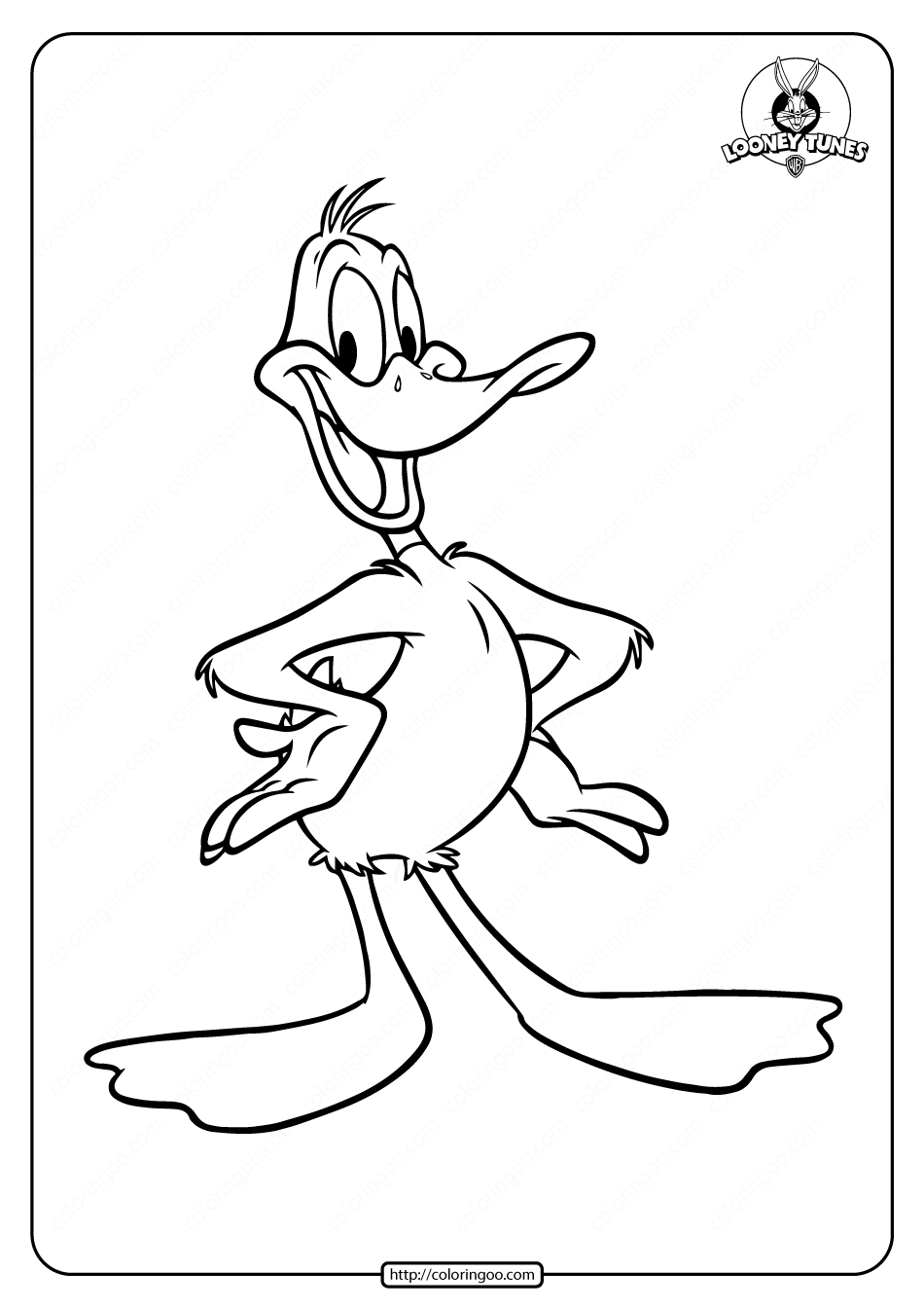 printable duffy duck coloring pages