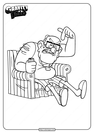 printable gravity falls uncle stan pines coloring pages