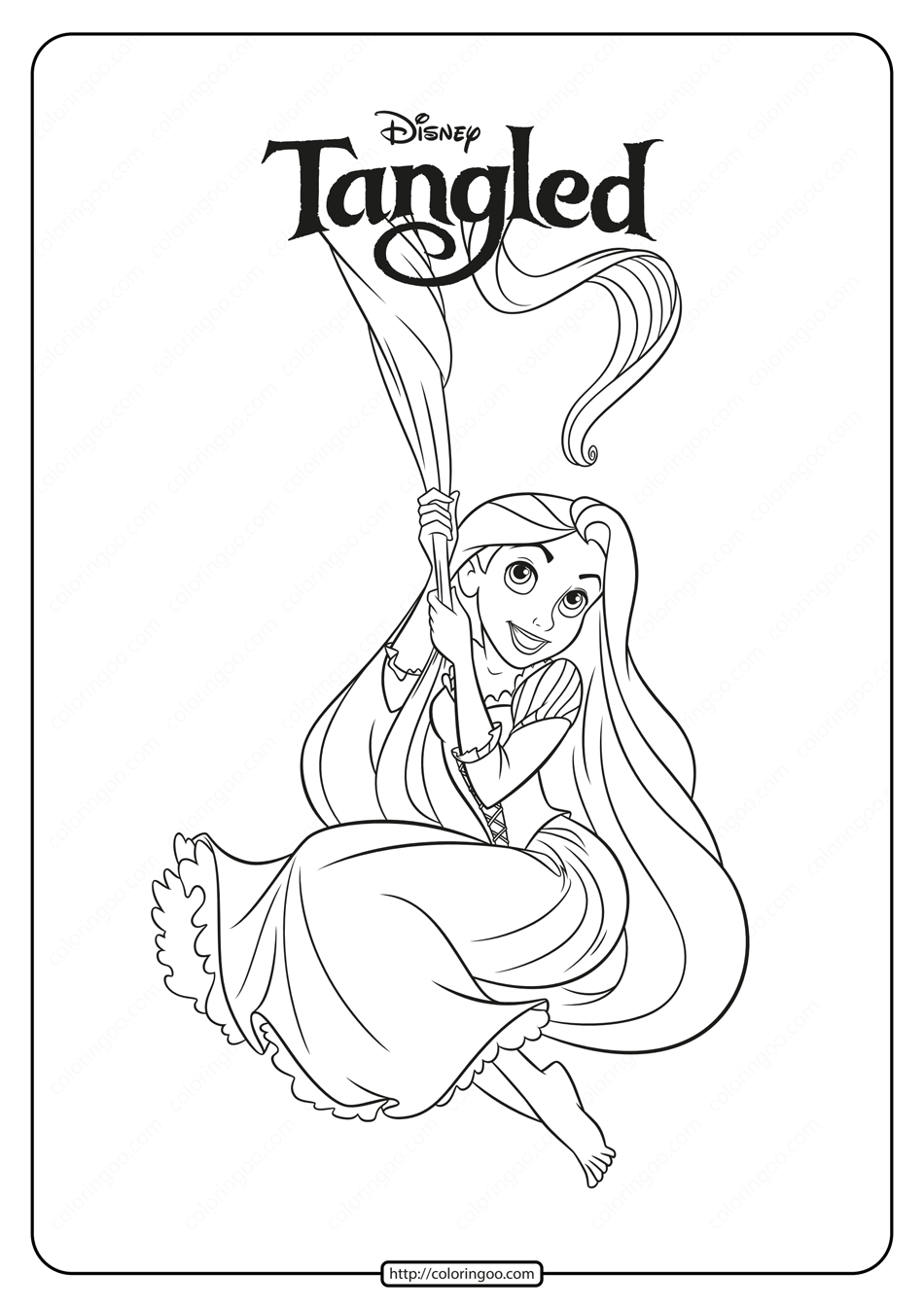 printable tangled rapunzel pdf coloring pages