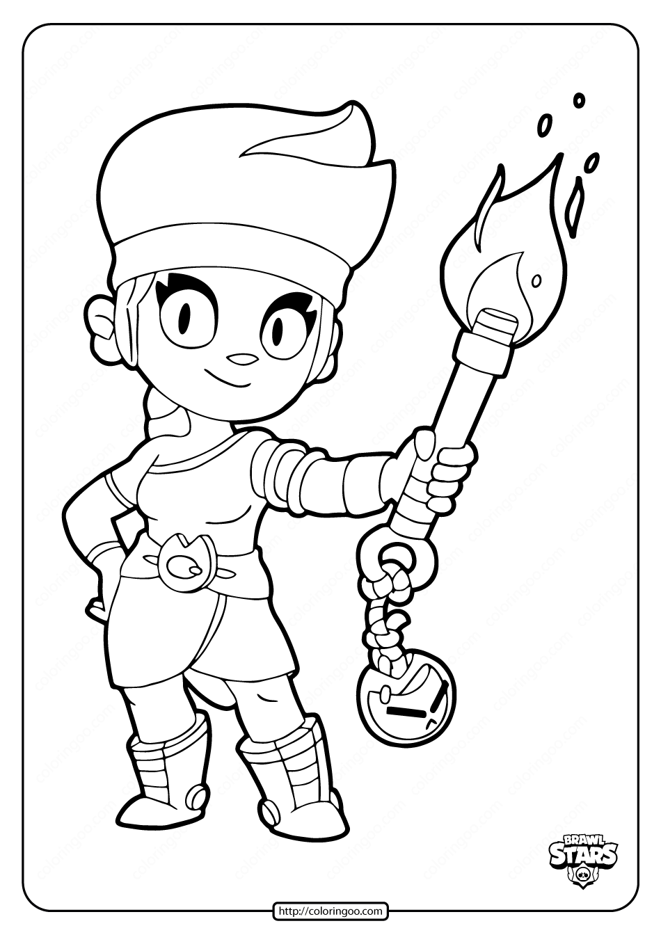 brawl stars amber coloring pages