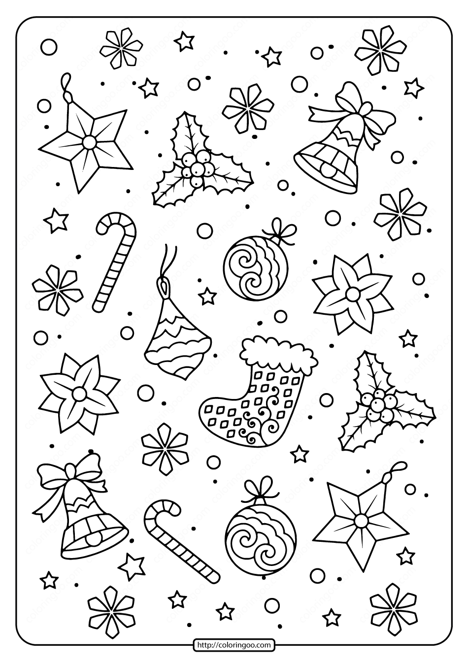 easy adult coloring pages for christmas