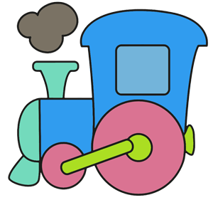 Easy Train Coloring Page for Kids