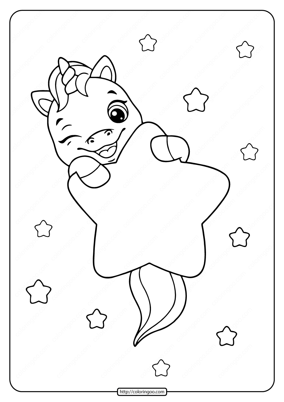 free printable unicorn coloring pages for girls