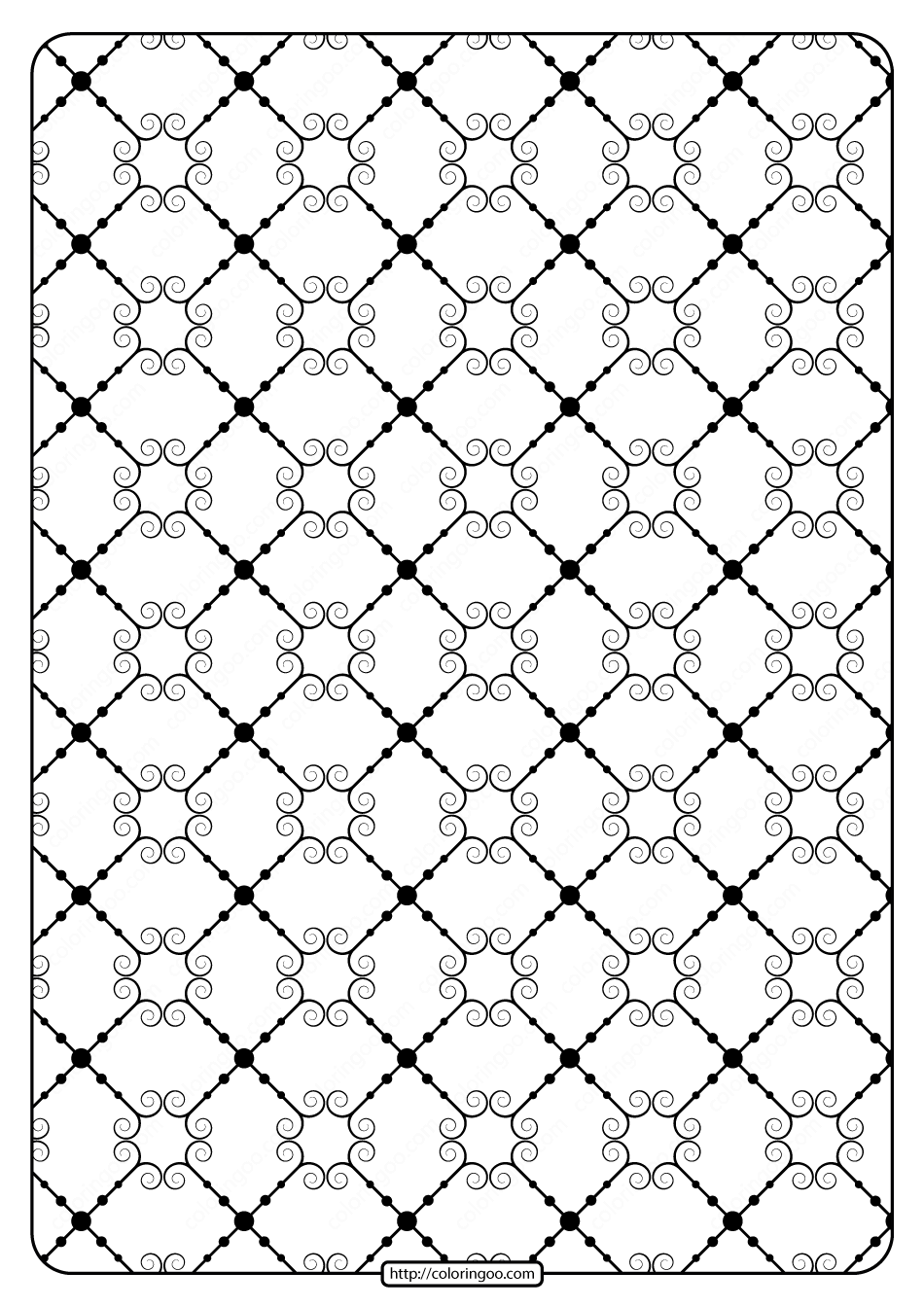 printable geometric pattern pdf coloring page 024