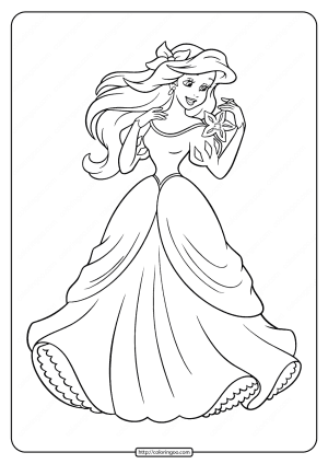 printable princess ariel coloring pages for girls