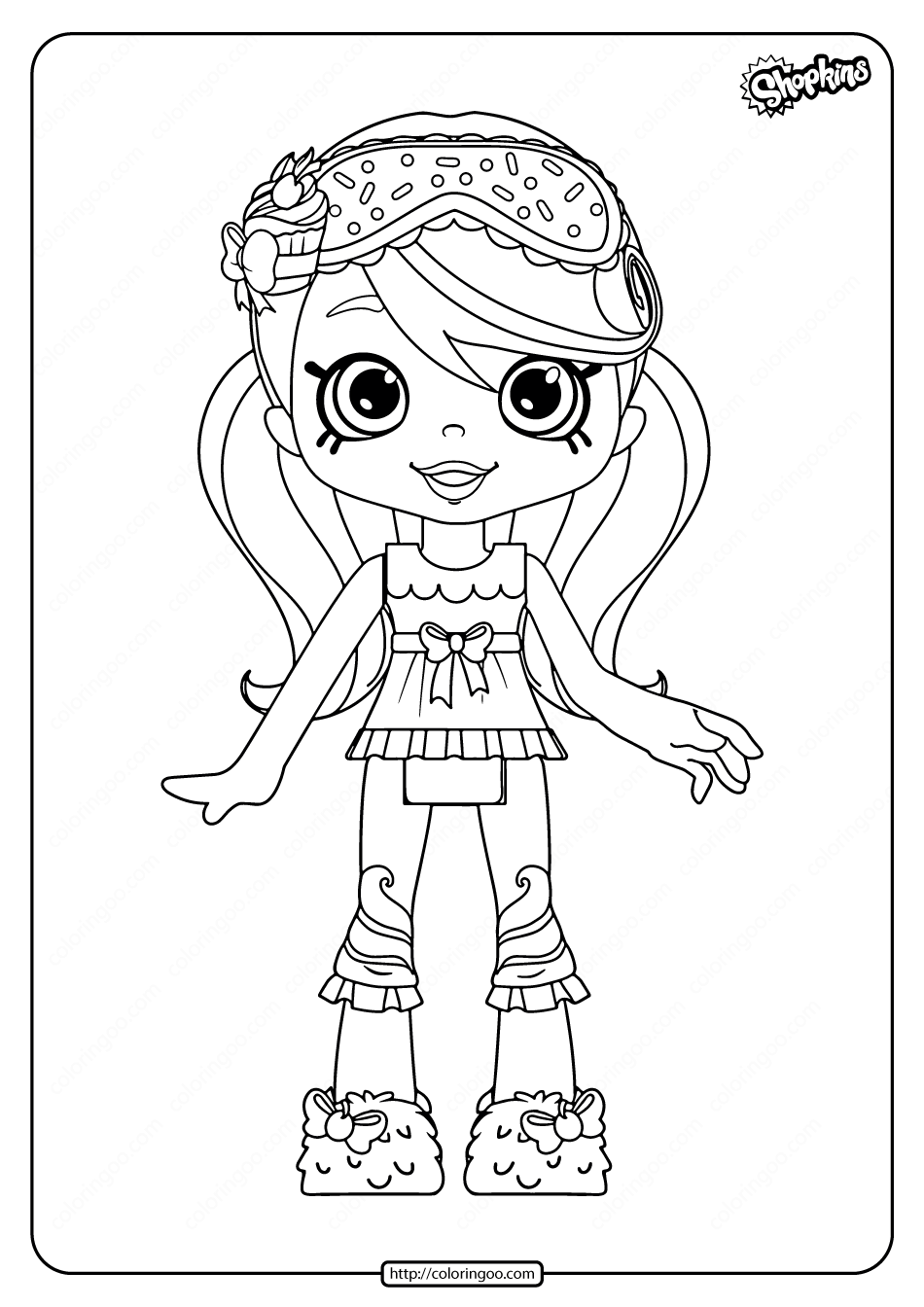 printable shopkins jessicake coloring pages