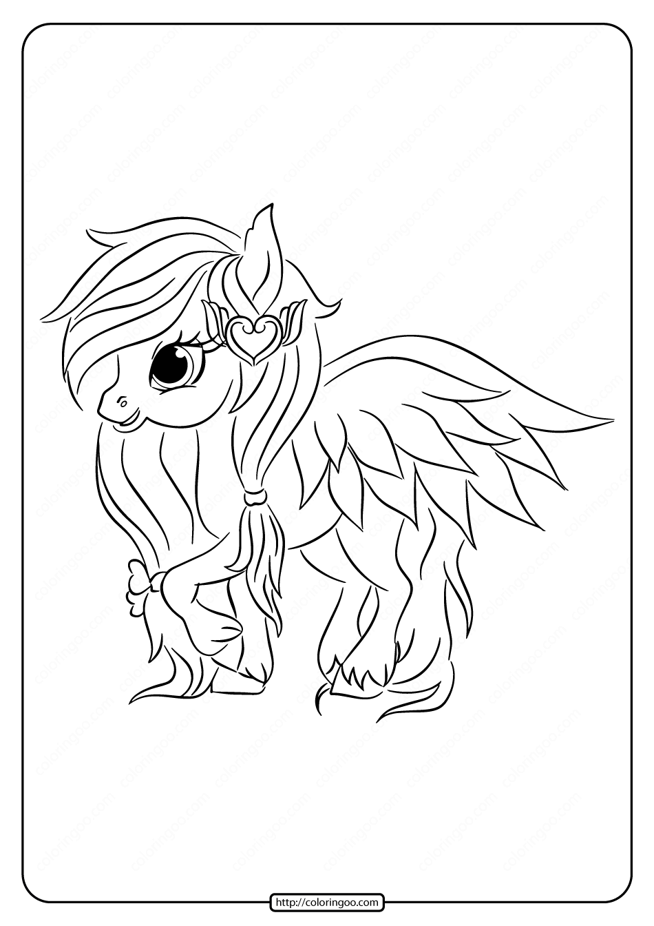 printable winged pony coloring pages