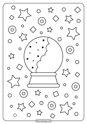 printables crystal ball coloring pages