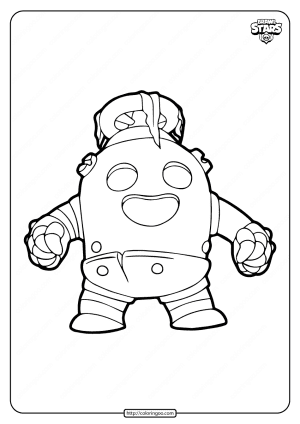 robo spike brawl stars coloring pages