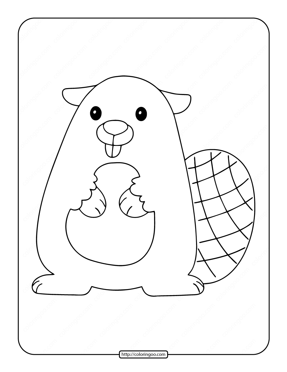 beaver coloring pages for kids