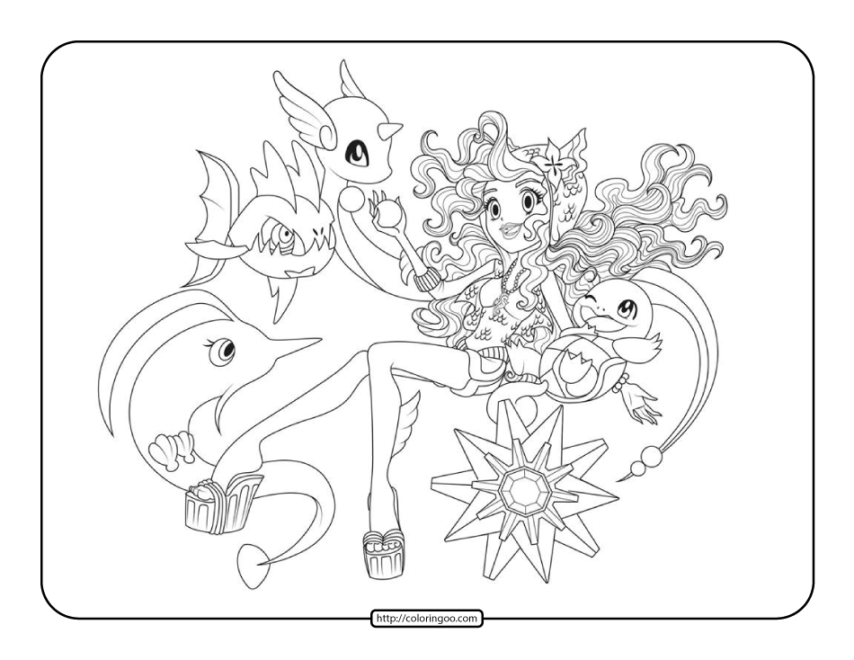 pokemon monster high coloring pages
