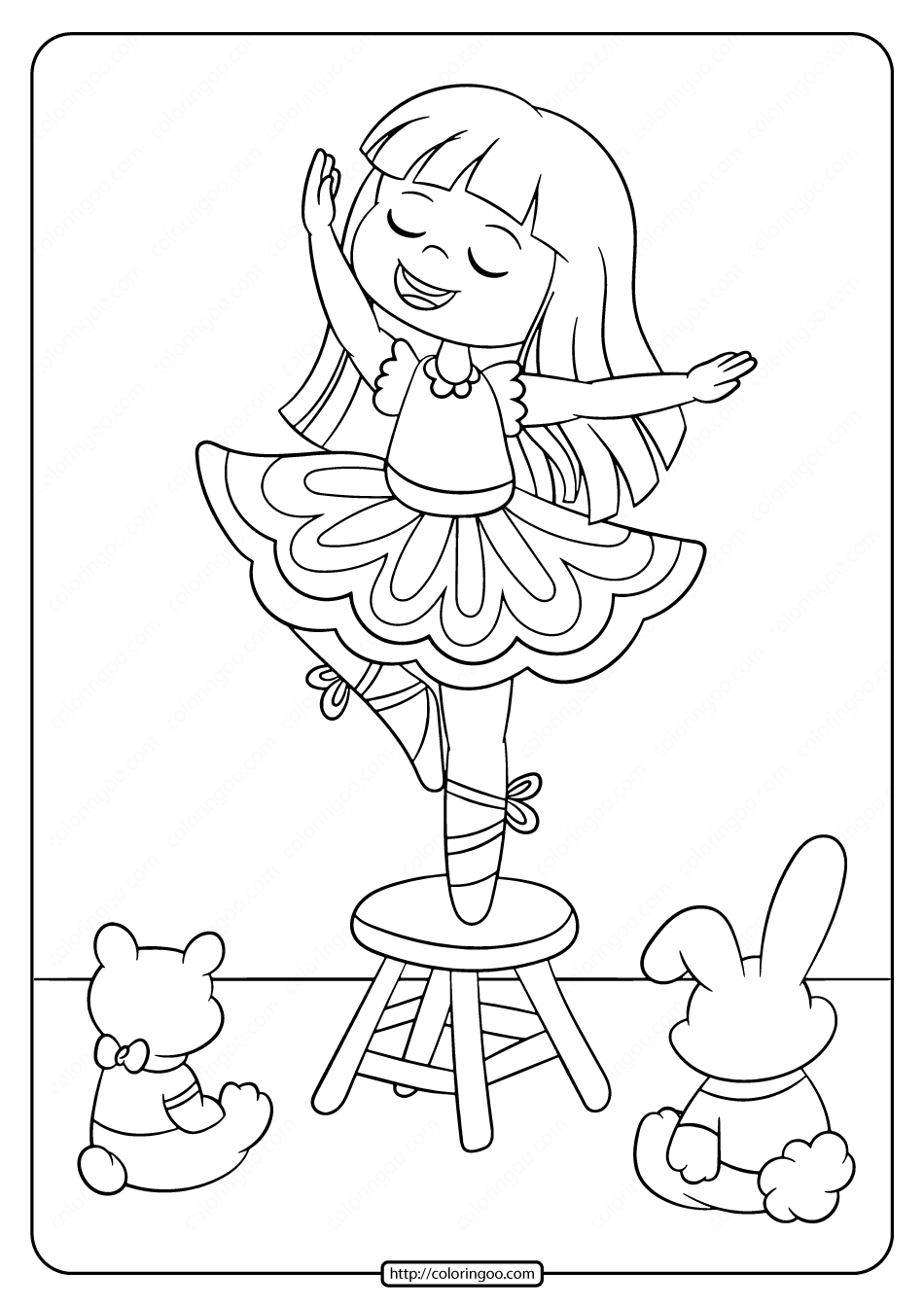 printable ballerina coloring pages for girls