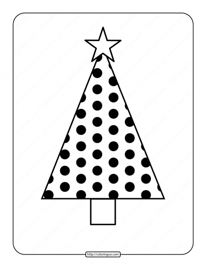 printable christmas tree coloring page 06