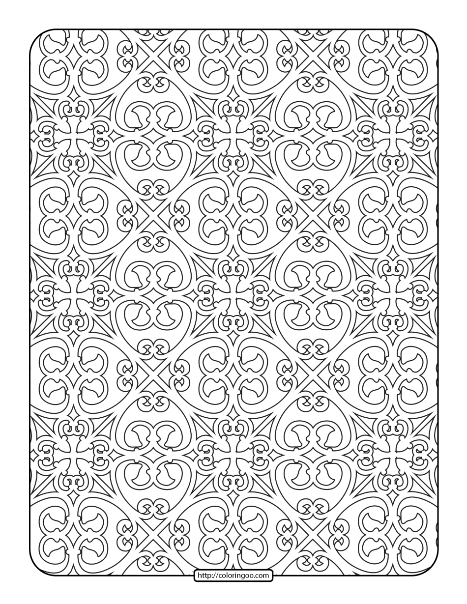 printable geometric filigree coloring page