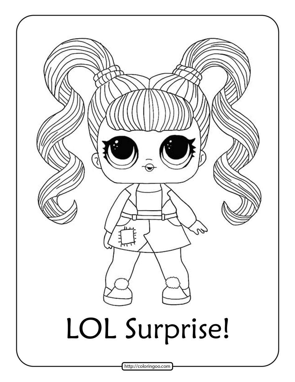 printable lol surprise characters coloring pages
