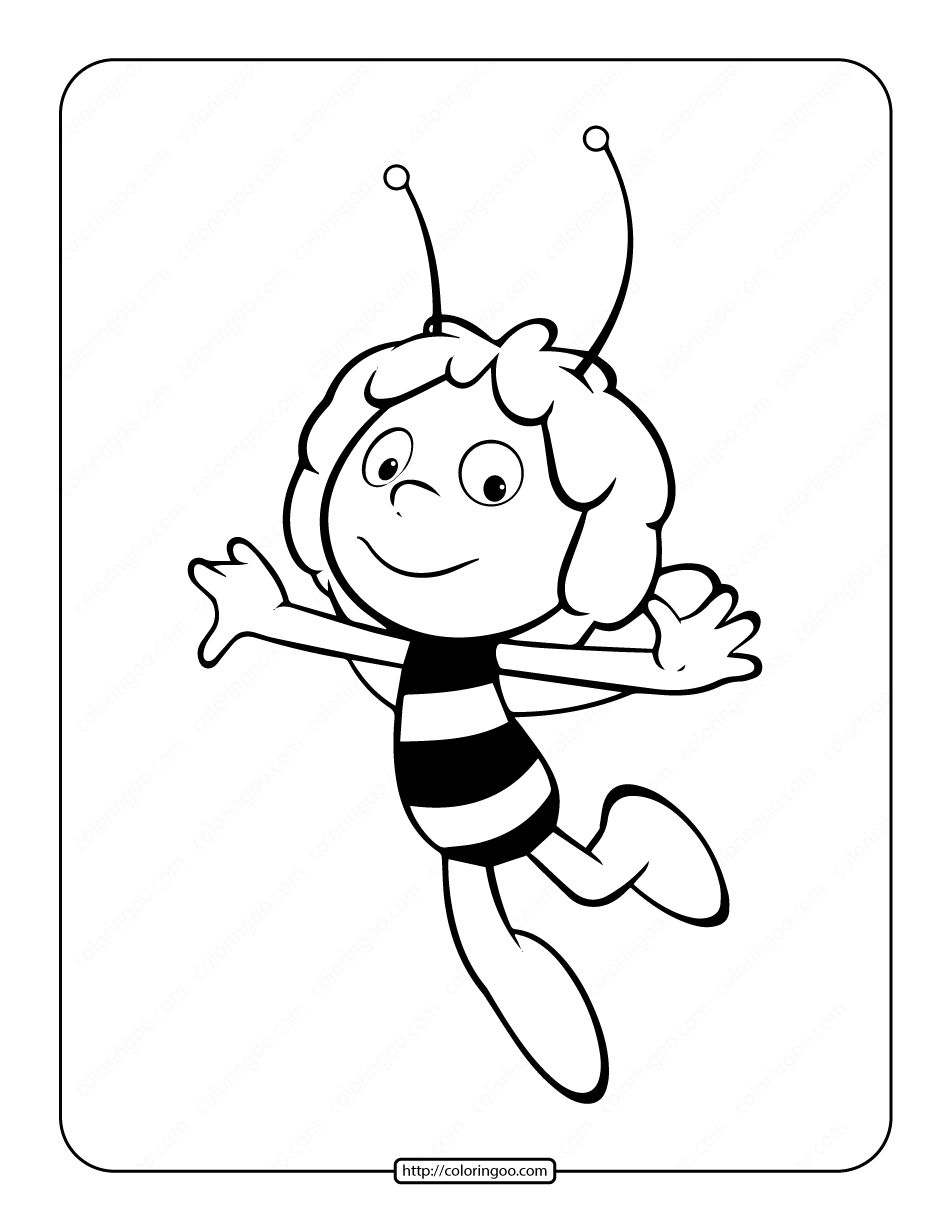 printable maya the bee coloring pages