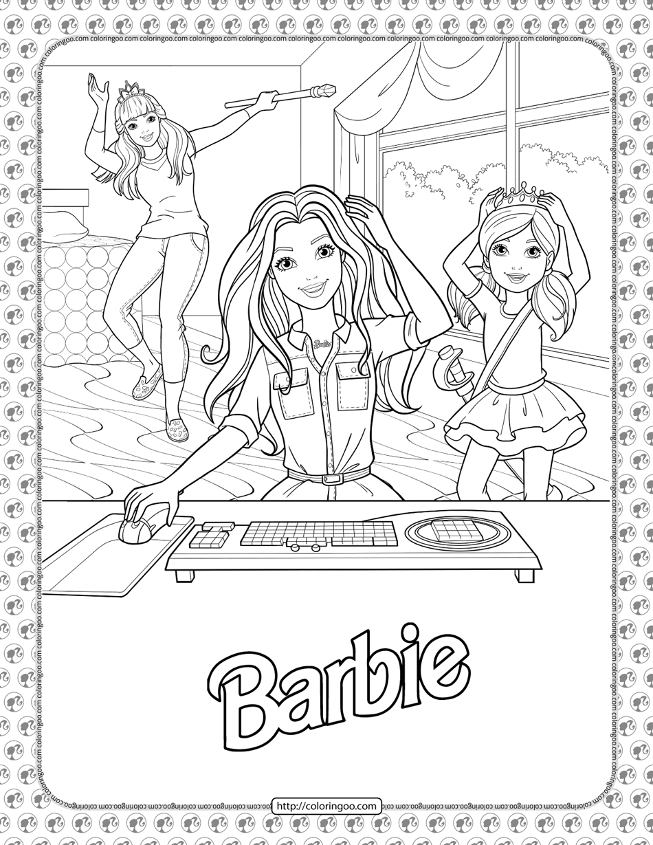 barbie princess adventure coloring pages 03