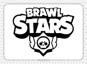 brawl stars pdf logo outline coloring page