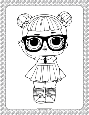 printable lol doll teachers pet coloring page